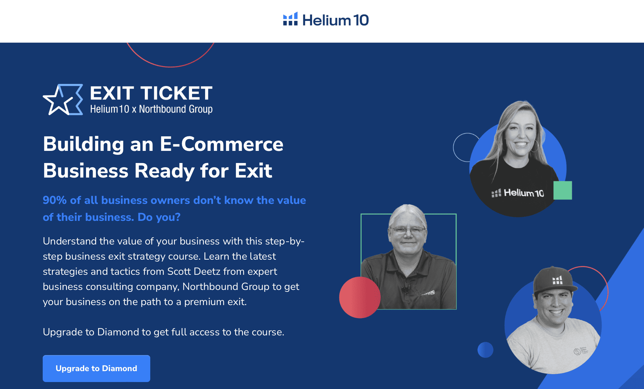 Helium 10 collaborates with Northbound Group on the Exit Ticket course