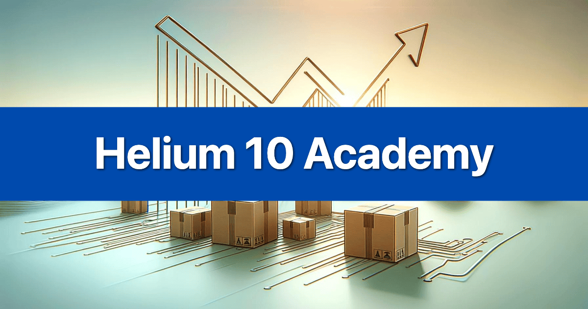 Helium 10 Academy logo and text, representing free Amazon seller training courses