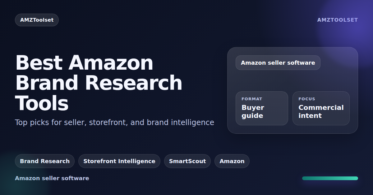 The best Amazon brand research tools compared: SmartScout, Jungle Scout, Helium 10, Amazon Brand Analytics, and Keepa