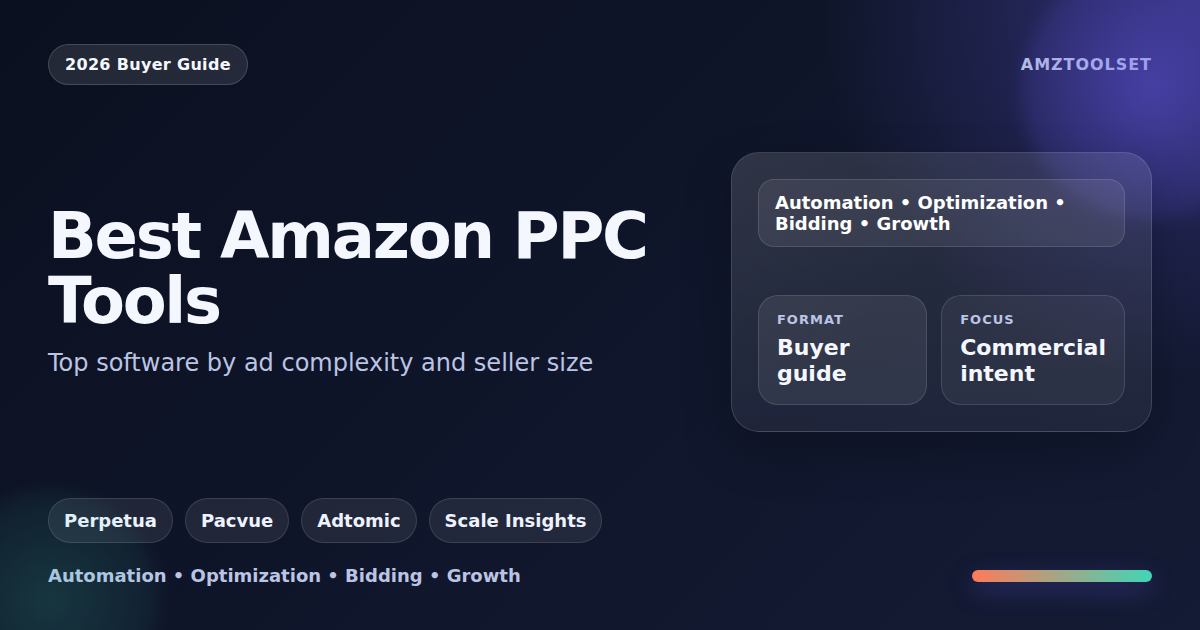 Comparison of the best Amazon PPC tools for 2026 by seller size and ad complexity