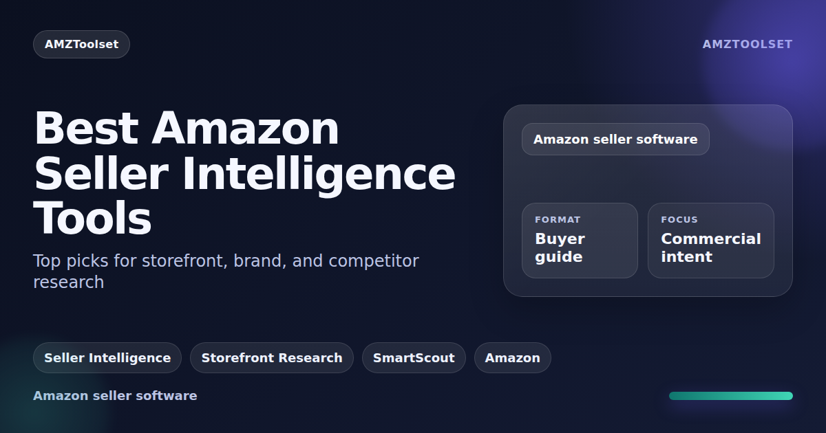 The best Amazon seller intelligence tools compared: SmartScout, Amazon Brand Analytics, Helium 10, Jungle Scout, and Keepa