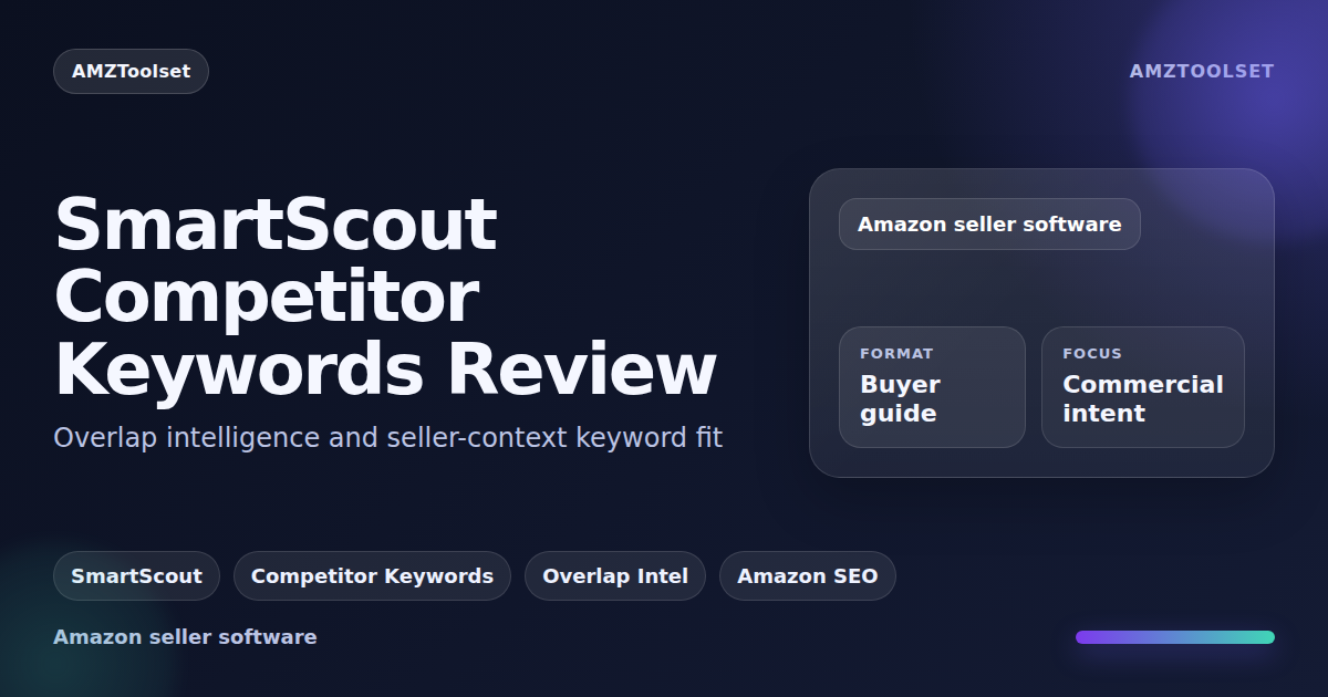 SmartScout Competitor Keywords review: competitor keyword overlap tied to seller and storefront data