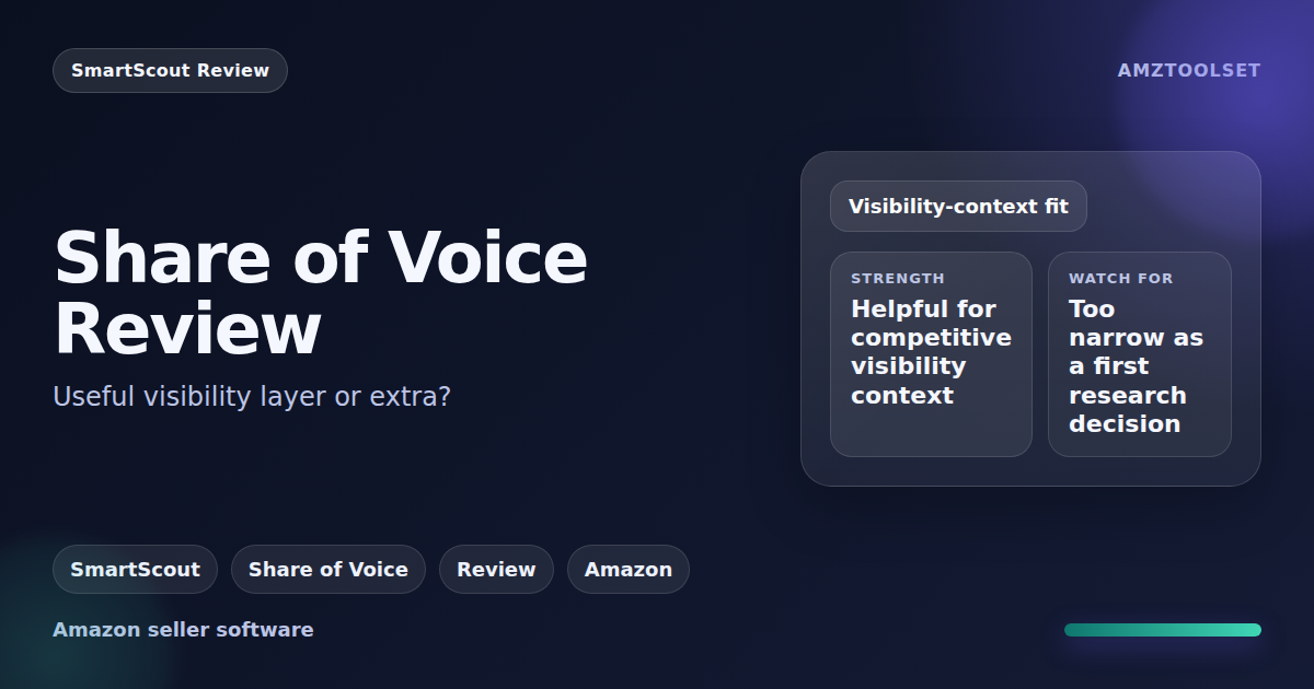 SmartScout Share of Voice review: competitive visibility analysis for Amazon sellers